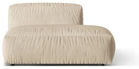 Бежов кадифен модул за диван (десен ъгъл) Martina – Micadoni