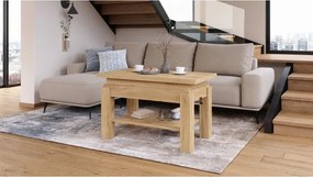 БРАВО Крафт Златен дъб - РАЗТЕГАТЕЛНА ХОЛНА МАСА С ПОВДИГАЩ МЕХАНИЗЪМ И С РАФТ