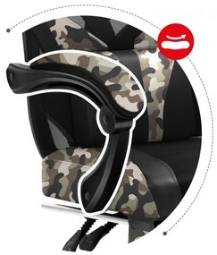 COMBAT 5.0 армейски принтиран геймърски стол с високо качество