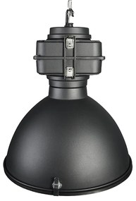 Интелигентен индустриален висящ аплик черен 53 см с A60 Wifi - Sicko