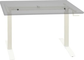 321718 vidaXL Механизъм за ръчно повдигане на стоящо бюро ръчна манивела бял