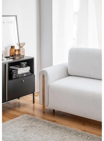 Сив сгъваем/с място за съхранение диван от прежда с примки от букле 244 cm Arcadova – ELTAP