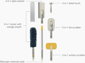 Помощни средства за почистване в комплект 6 бр. CleanTech – Joseph Joseph