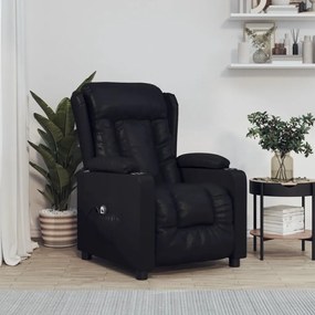 3098801 vidaXL Електрически наклоняем стол, черен, изкуствена кожа