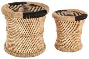 Помощна маса atmosphera Ilyan, 30/37 cm, 2 бр - Черен