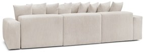Кремав ъглов диван от рипсено кадифе Voltaire – Bobochic Paris