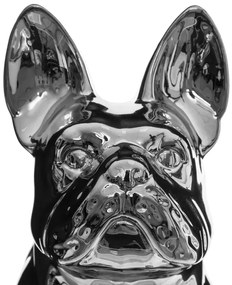 Статуя atmosphera Bulldog, 22 см, Сребрист, Керамика