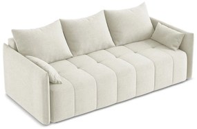 Бежов разтегателен диван с място за съхранение 225 cm Moku – Makamii