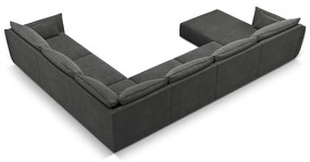Сив ъглов диван (десен ъгъл) Vanda - Mazzini Sofas