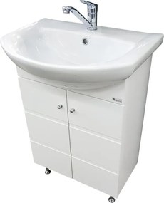 Долен шкаф с мивка "Емона" 60 cm бял