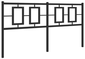 374276 vidaXL Метална табла за глава, черна, 160 см