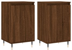 831051 vidaXL Бюфети 2 бр кафяв дъб 40x35x70 см инженерно дърво