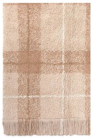 Ръчно изработен светлорозов памучен килим подходящ за пране 90x120 cm Tartan Rose – Lorena Canals