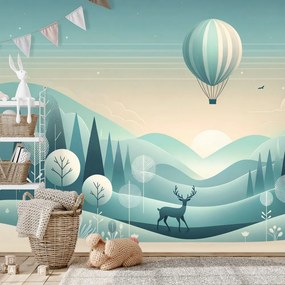 Тапет – Мечтателен пейзаж с балон