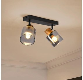 Brilagi - Точково осветително тяло HYGGE 2xE14/15W/230V черно/димчато