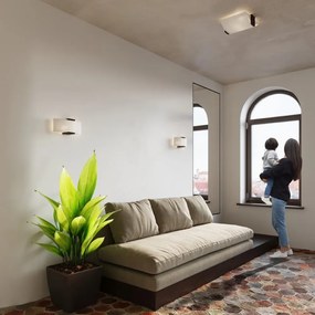 Бяла стенна лампа Eva – Sollux