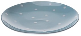 Керамична чиния Dottie, синьо синьо, ø 25 cm - Dakls