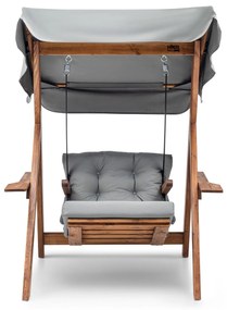 Градински единичен люлеещ се стол Galata Swing S1, цвят Сив