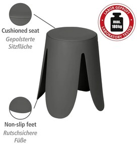 Антрацитен пластмасов стол Comiso – Wenko