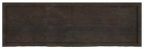 3156448 vidaXL Плот за маса тъмнокафяв 160x50x(2-4) см обработен масивен дъб