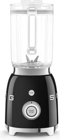Блендер Smeg BLF03BLEU, 800W, 1.5 л, 18000 об/мин, 4 програми, 4 скорости + Пулс, Неръждаема стомана, Черен