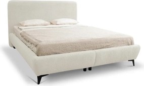 Бежово двойно тапицирано легло с място за съхранение и включена подматрачна рамка 160x200 cm Makapu – Makamii