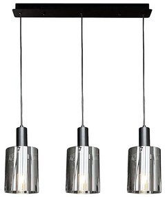 Пендел ARCADIA 3xE27/60W/230V черен/опушен