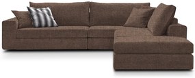 Ъгъл диван Mission Plus-Customizable-285φ 230β cm.-Chocolate