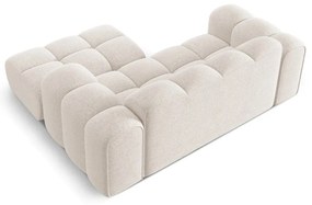 Кремав шенилов ъглов диван (десен ъгъл) Treno – Cosmopolitan Design