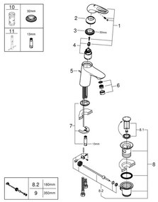 Смесител за кран Grohe Eurostyle New LS3 S-size