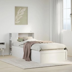 3323435 vidaXL Рамка за легло без матрак, бял, 90x200 см, бор масив
