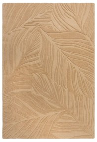 Светлокафяв вълнен килим , 120 x 170 cm Lino Leaf - Flair Rugs