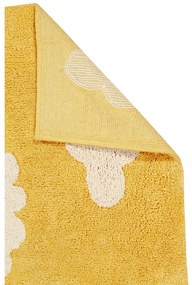 Памучен ръчно изработен детски килим подходящ за пране горчица 120x160 cm Clouds Mustard – Lorena Canals