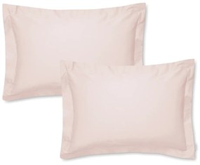 Комплект от 2 розови калъфки за възглавници от памучен сатен Oxford, 50 x 75 cm Cotton Sateen - Bianca