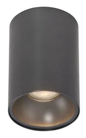 Модерен вграден прожектор тъмно сив GU10 50mm - Deep