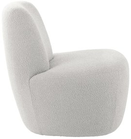 Бяло кресло от плат букле Ada – Leitmotiv