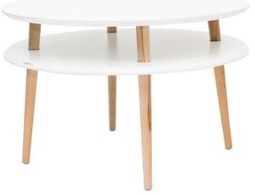 Бяла маса за кафе с естествени крака UFO, Ø 70 cm Ufo - Ragaba