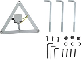 Класически външен фенер черен 200 см 3 светлини IP44 - Daphne