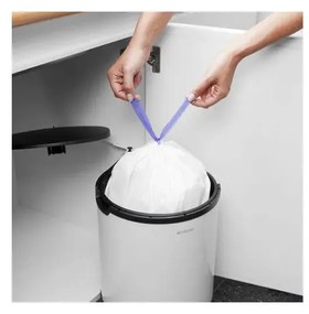 Бяло вградено стоманено кошче за боклук 15 l – Brabantia