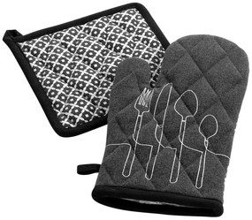 Ръкавици за фурна в комплект от 2 бр. от рециклиран памук Cuisiline – douceur d'intérieur