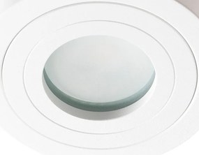 Модерен кръгъл прожектор за баня бял - Capa