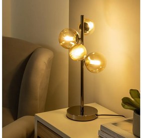 Brilagi - LED настолна лампа MILLA 4xG9/3W/230V черен хром/злато