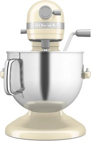Планетарен миксер KitchenAid Artisan 5KSM70SHXEAC Almond cream, 375 W, 6.6 л, 11 скорости, 67 точки на допир, Повдигане на купата, Специална скорост Fold, Flex Edge, Крем