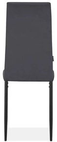 Антрацит кадифени трапезни столове в комплект от 2 бр. Becca – Støraa