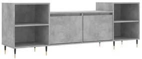 831336 vidaXL ТB шкаф, сив, 160x35x55 см, инженерно дърво