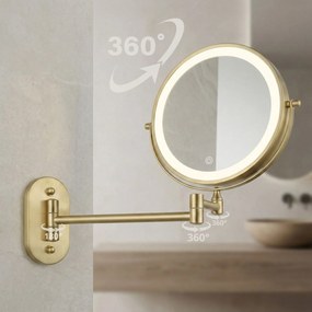 Огледало LED Glow Brush Gold
