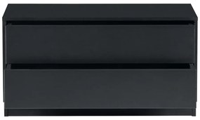 Черна модулна телевизионна масичка от борова дървесина 75x40 cm Finca - WOOOD