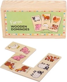Bigjigs - Дървено домино - Ферма