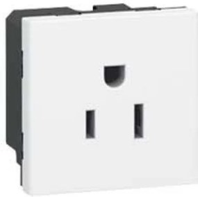 Legrand Контакт US стандарт 2P+E 15 A, 2 мод. цвят бял Mosaic - 077504