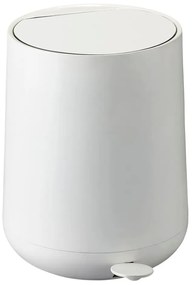 Бяло пластмасово кошче за боклук с педал 5 l Nova – Zone